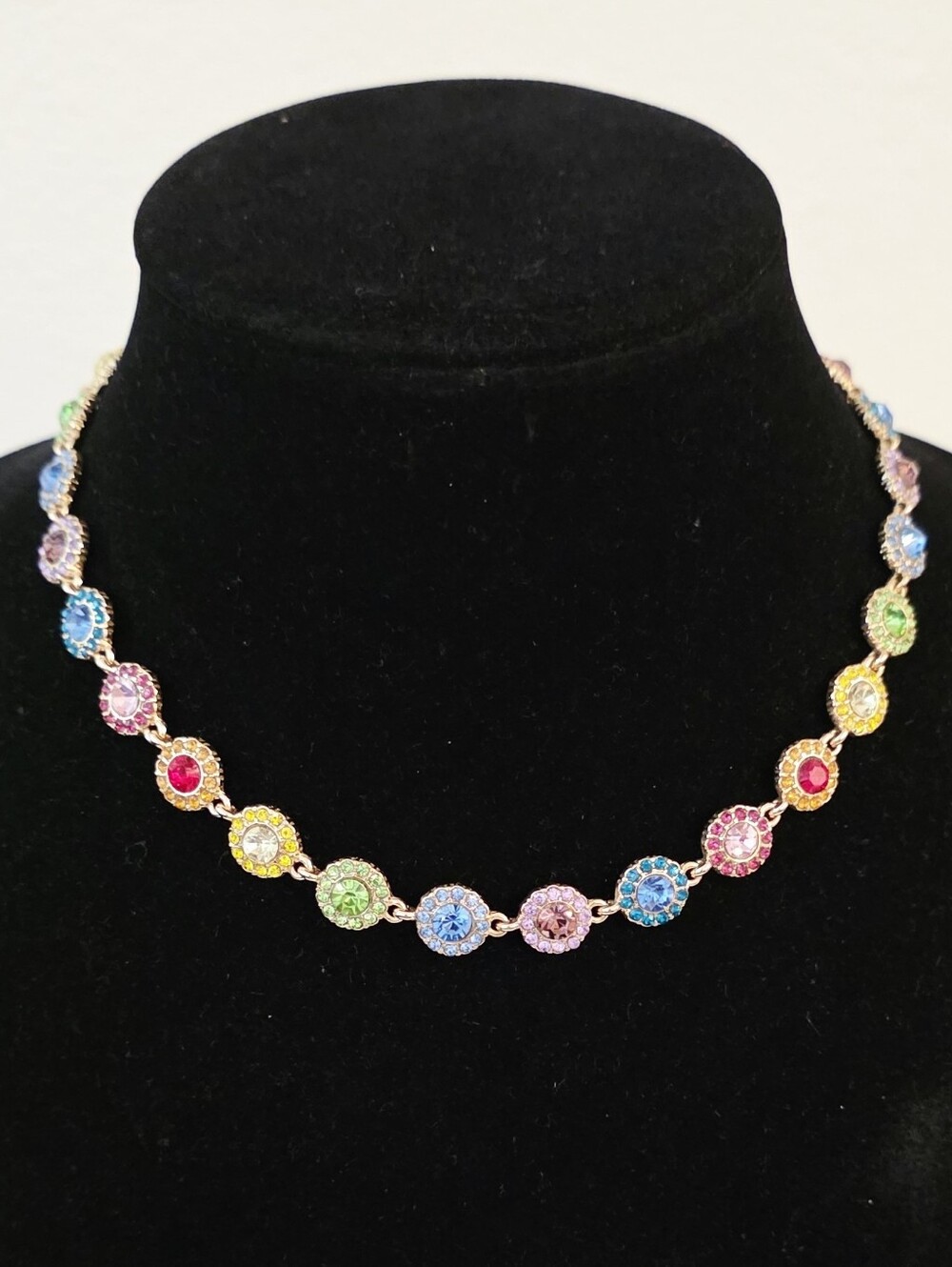 8 Other Reasons Multi Colored Gemstone Necklace 14k Goldplated 16"+3" New